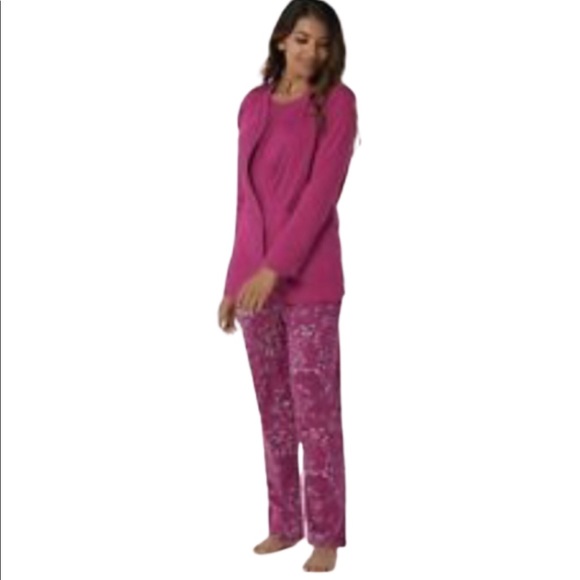 Midnight by Carole Hochman Other - Carole Hochman Petite 3-Pc Interlock Pajama Set